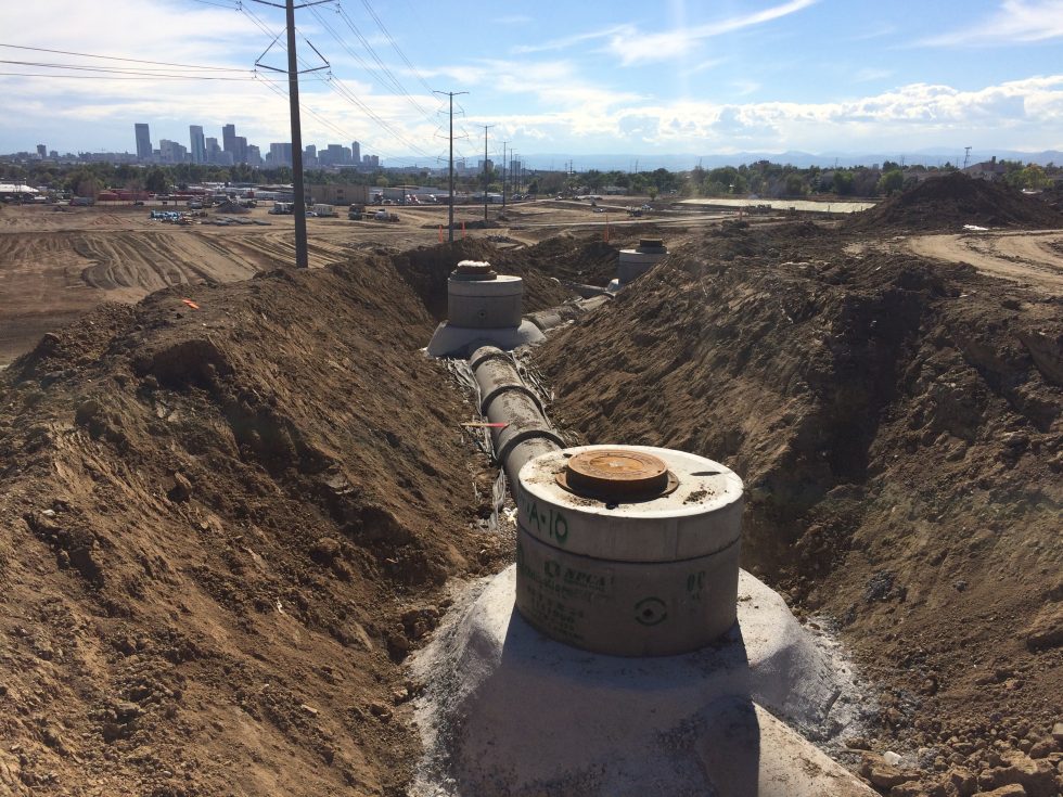 Storm lines in Crossroads Commerce Park