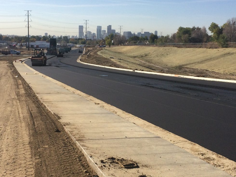 Paving streets in Crossroads Commerce Park